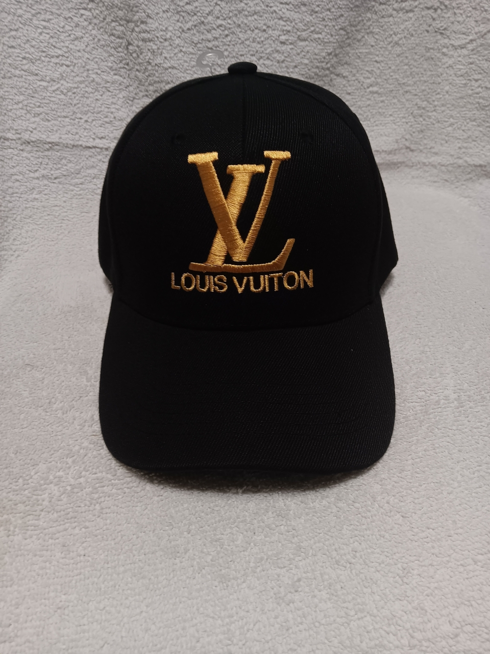 New Luxury Style  Black Cap with Gold LV Embroidery From Bangladesh